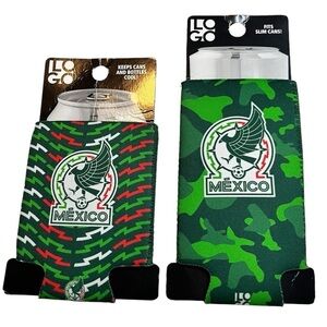 Set of 2 Neoprene “Mexico” Can Koozies